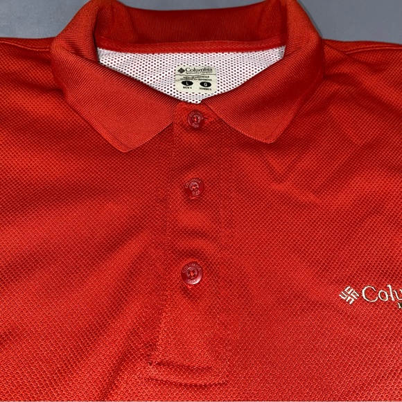 Columbia PFG Short Sleeve Shirt Men's L Vented Back Omni Shade Orange Solid - Picture 4 of 12
